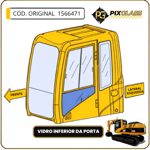 Vidro Inferior da Porta