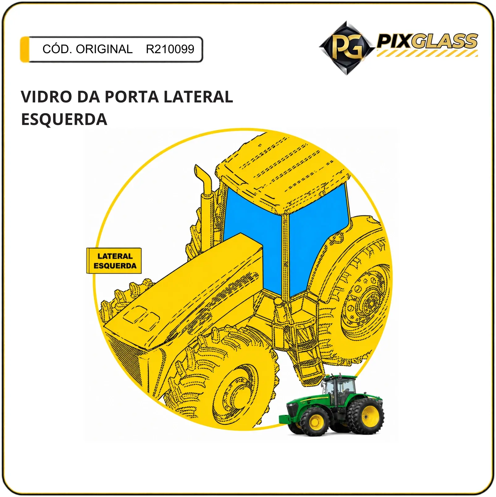 Vidro DA Porta Lateral Esquerda