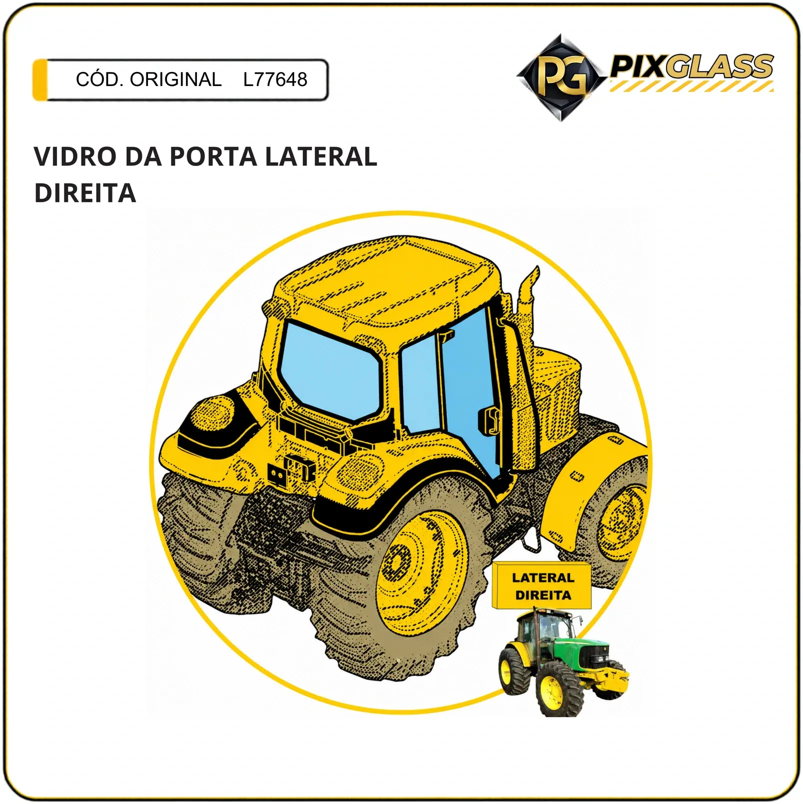 Vidro DA Porta Lateral Direita