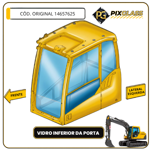 Vidro Inferior da Porta