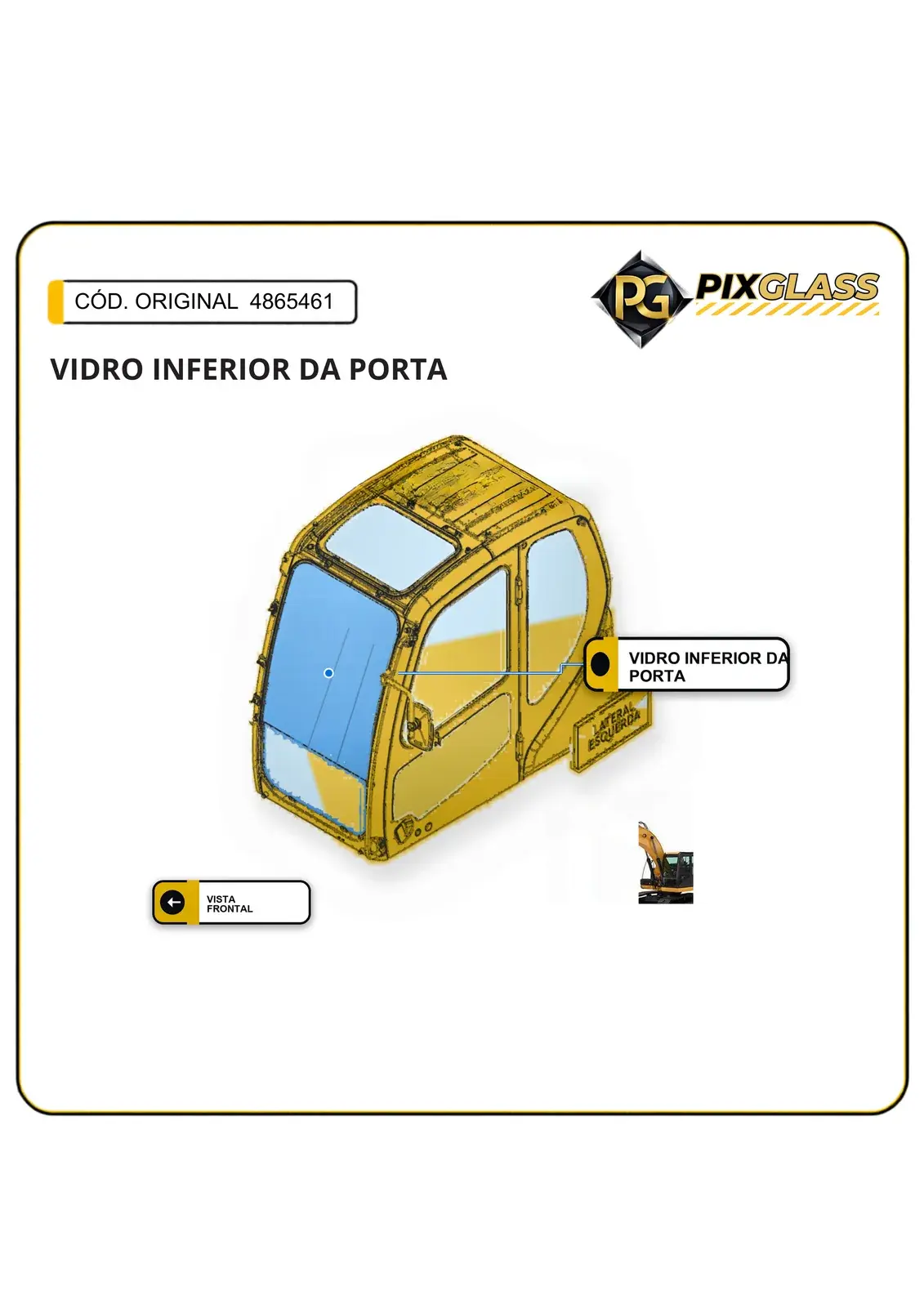 Vidro Inferior DA Porta