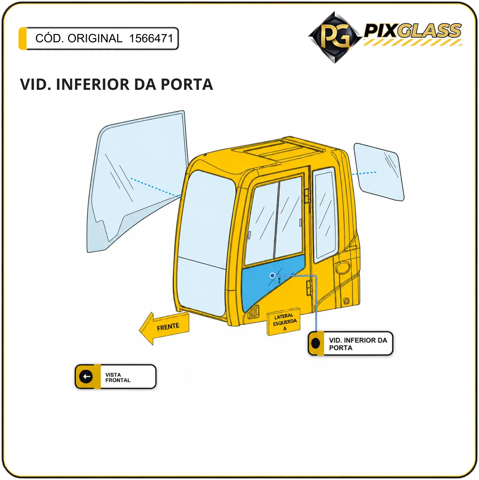 Vidro Inferior DA Porta