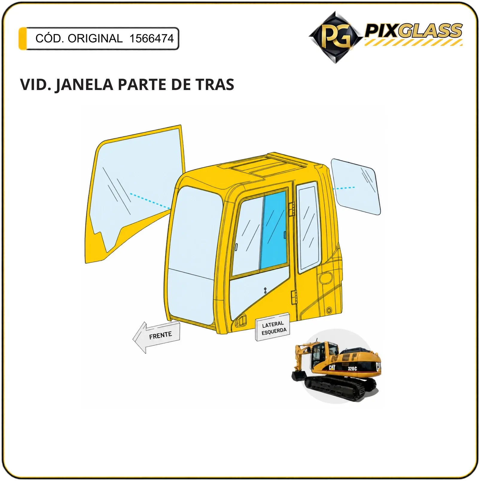 Vidro DA Janela - Parte Traseira