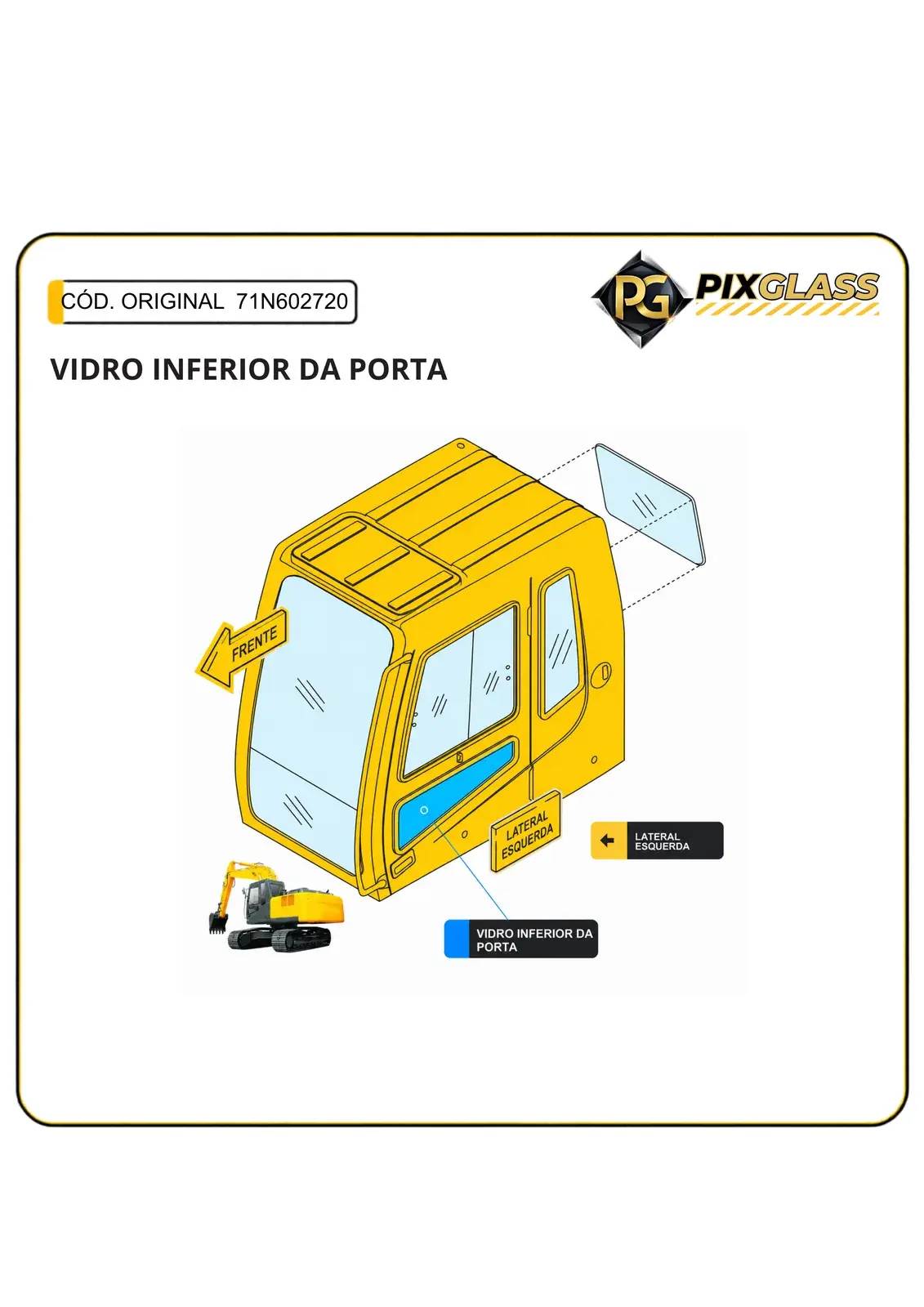 Vidro Inferior DA Porta