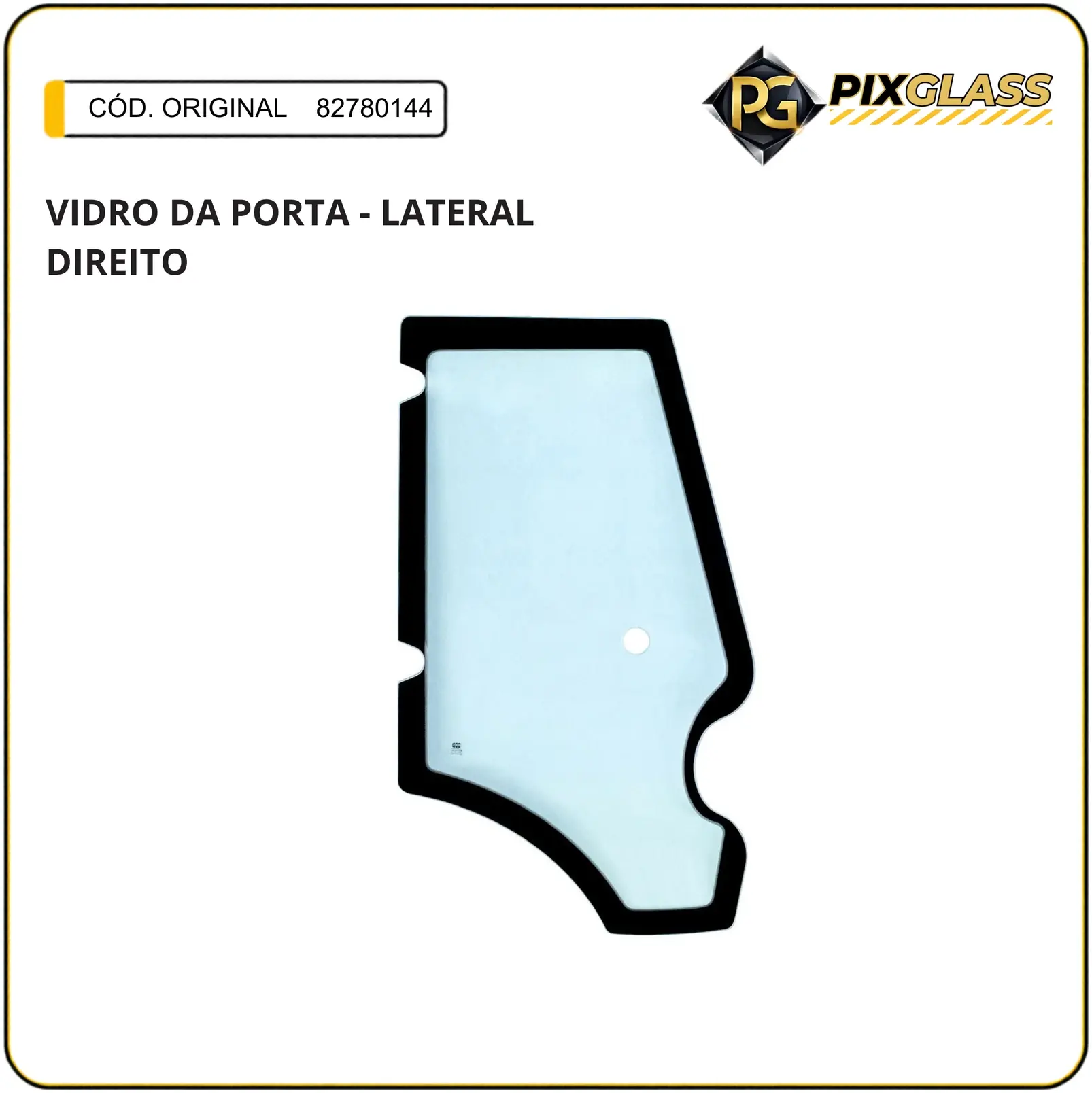 Vidro DA Porta - Lateral Direito.