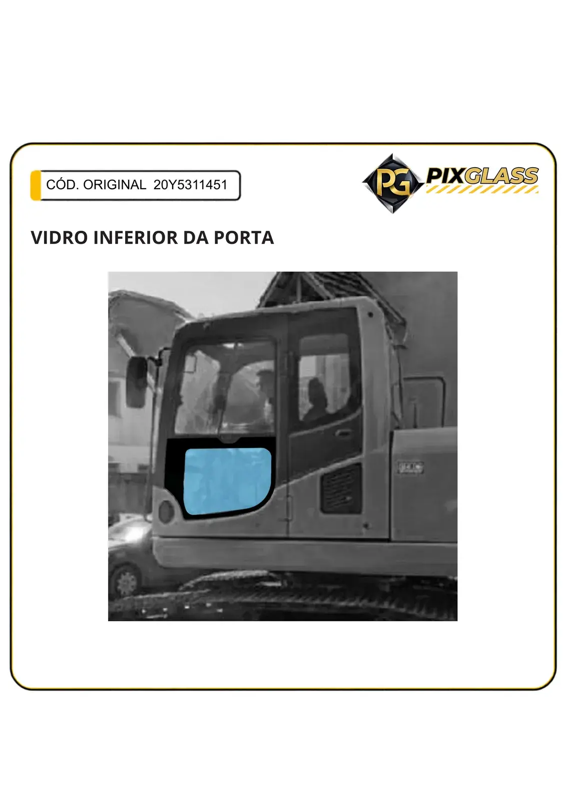 Vidro Inferior DA Porta