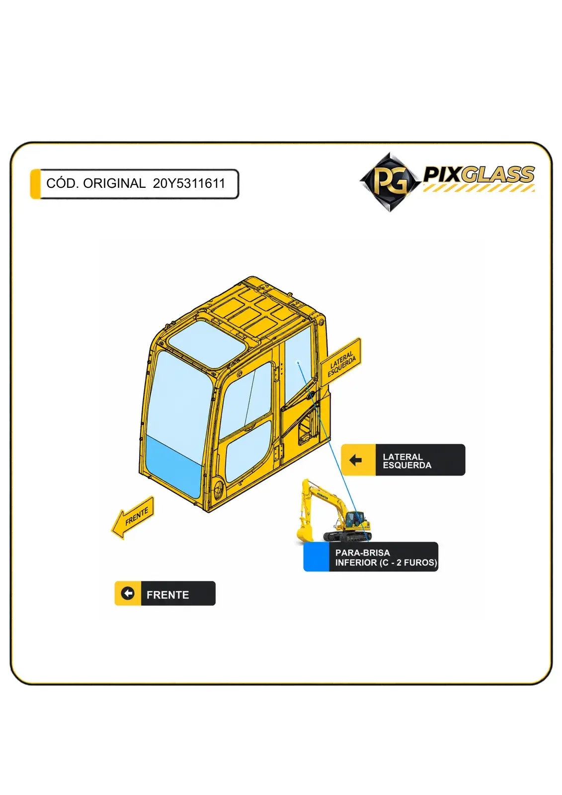 Para-Brisa Inferior (c/2 Furos)