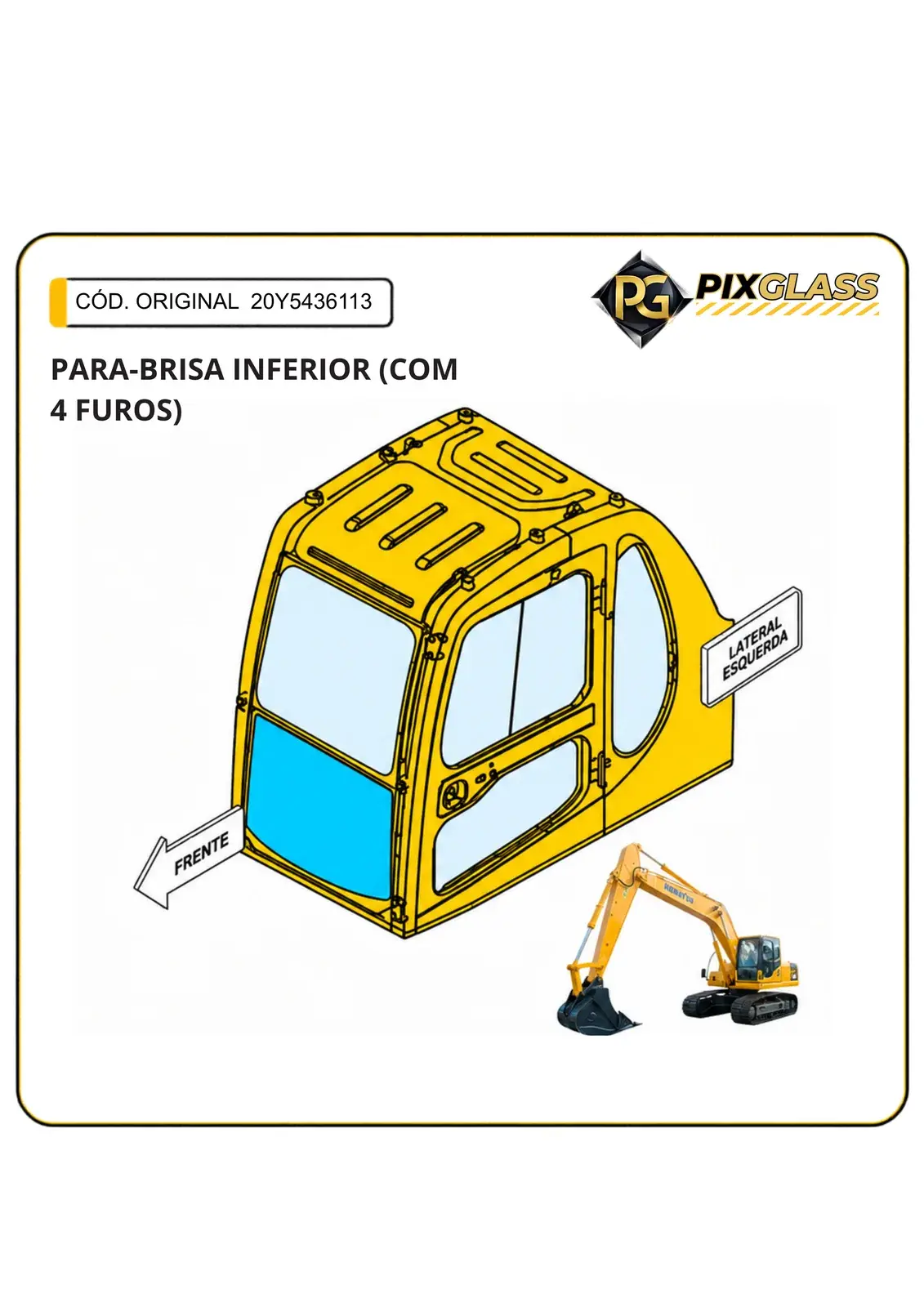 Para-Brisa Inferior (com 4 Furos)