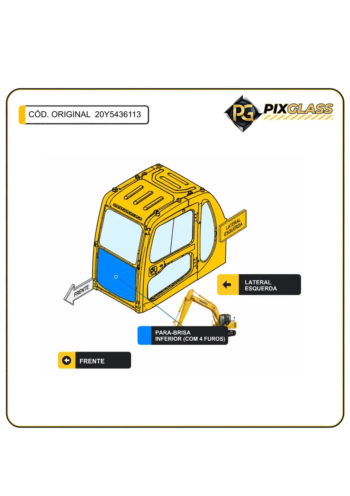 Para-Brisa Inferior (com 4 Furos)