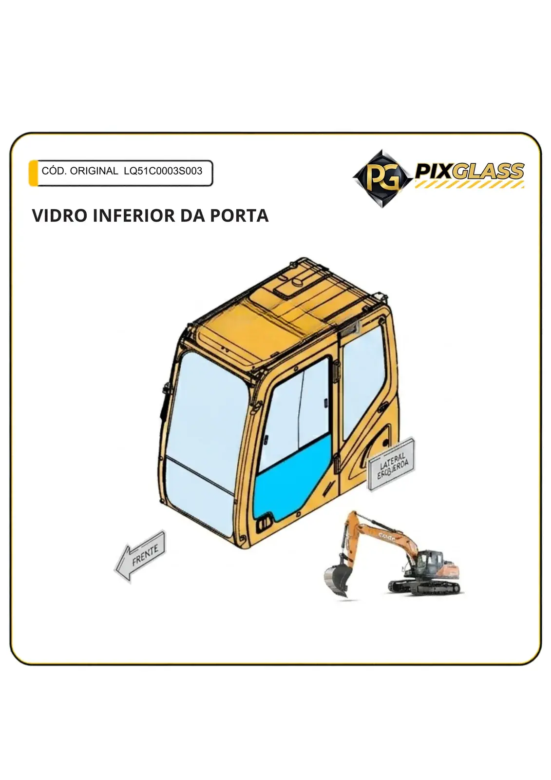 Vidro Inferior DA Porta