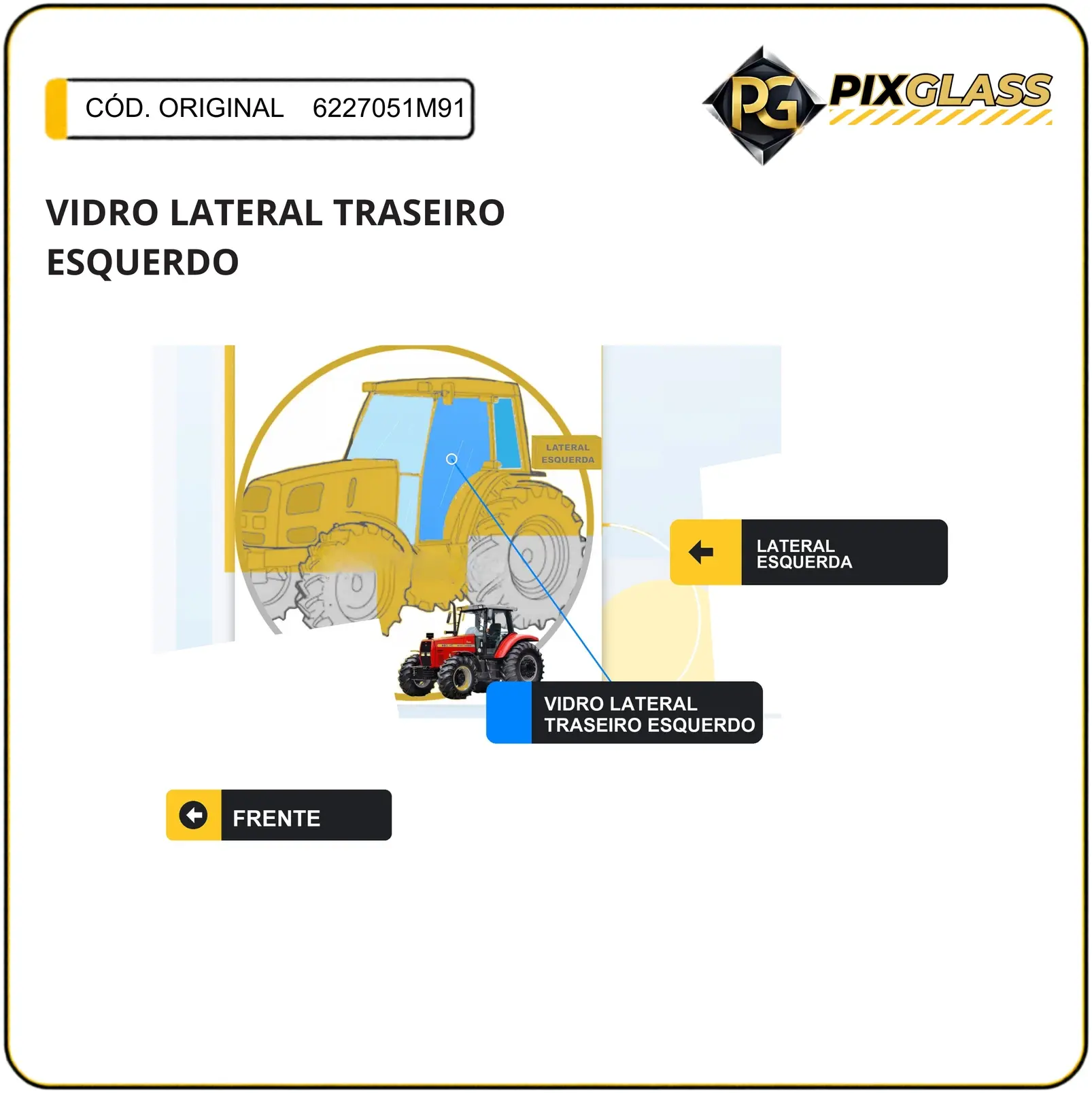 Vidro Lateral Traseiro Esquerdo