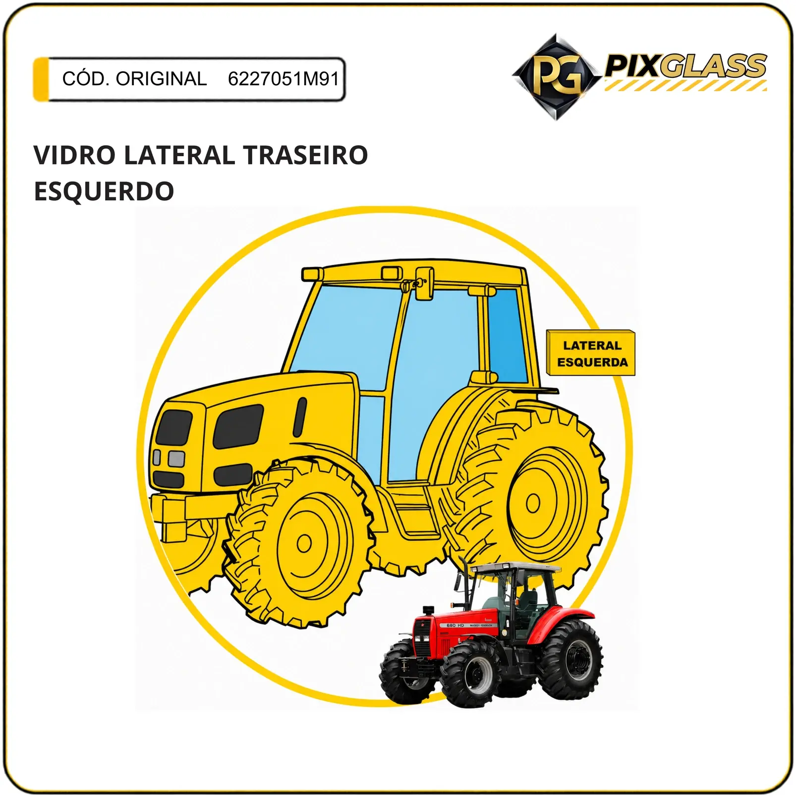 Vidro Lateral Traseiro Esquerdo