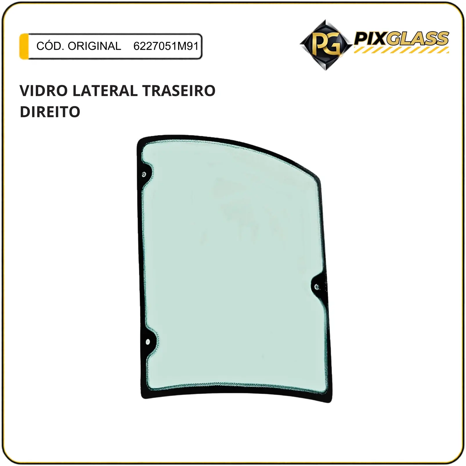 Vidro Lateral Traseiro Direito