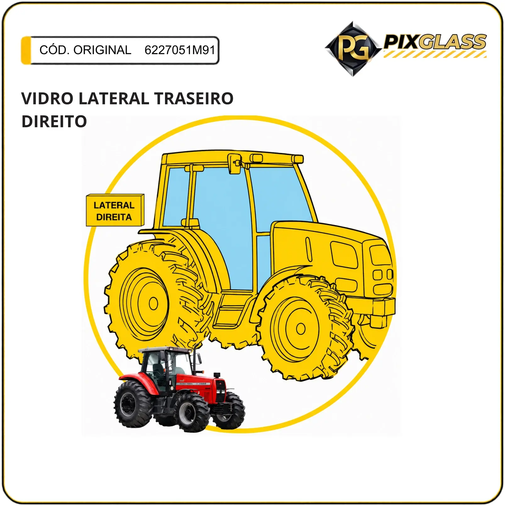 Vidro Lateral Traseiro Direito