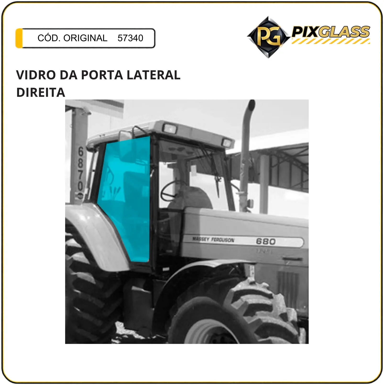 Vidro DA Porta Lateral Direita