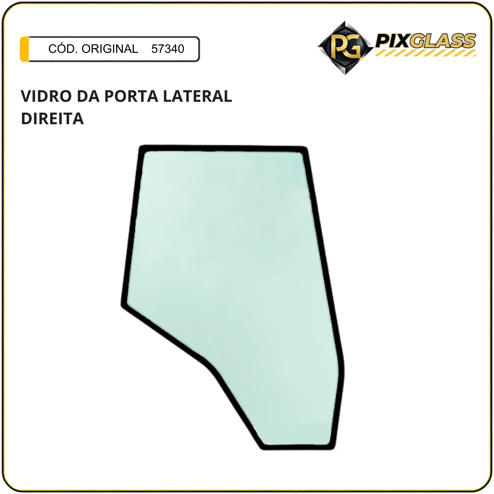 Vidro DA Porta Lateral Direita