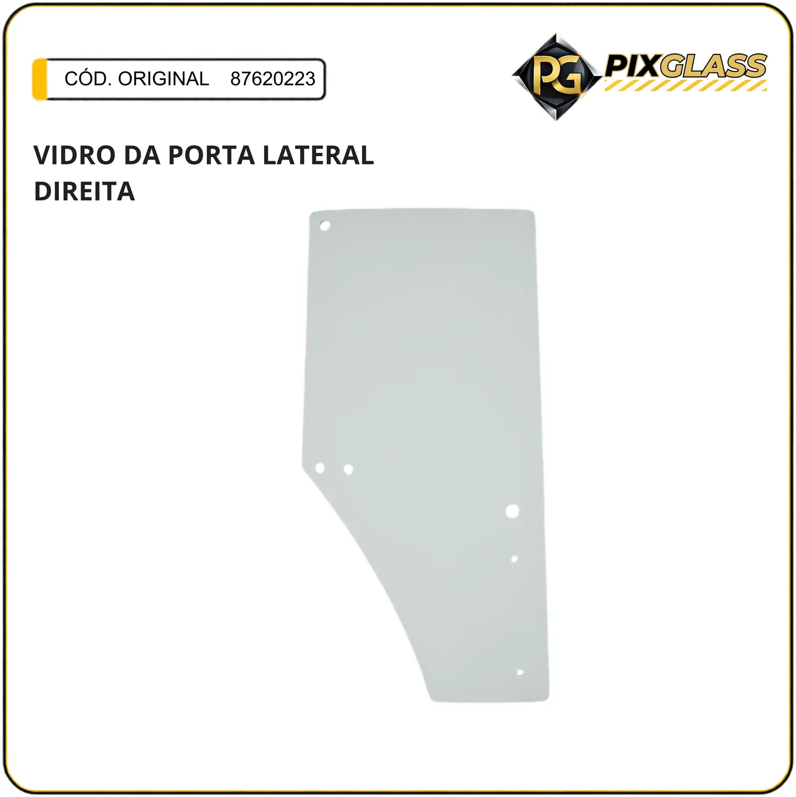 Vidro DA Porta Lateral Direita