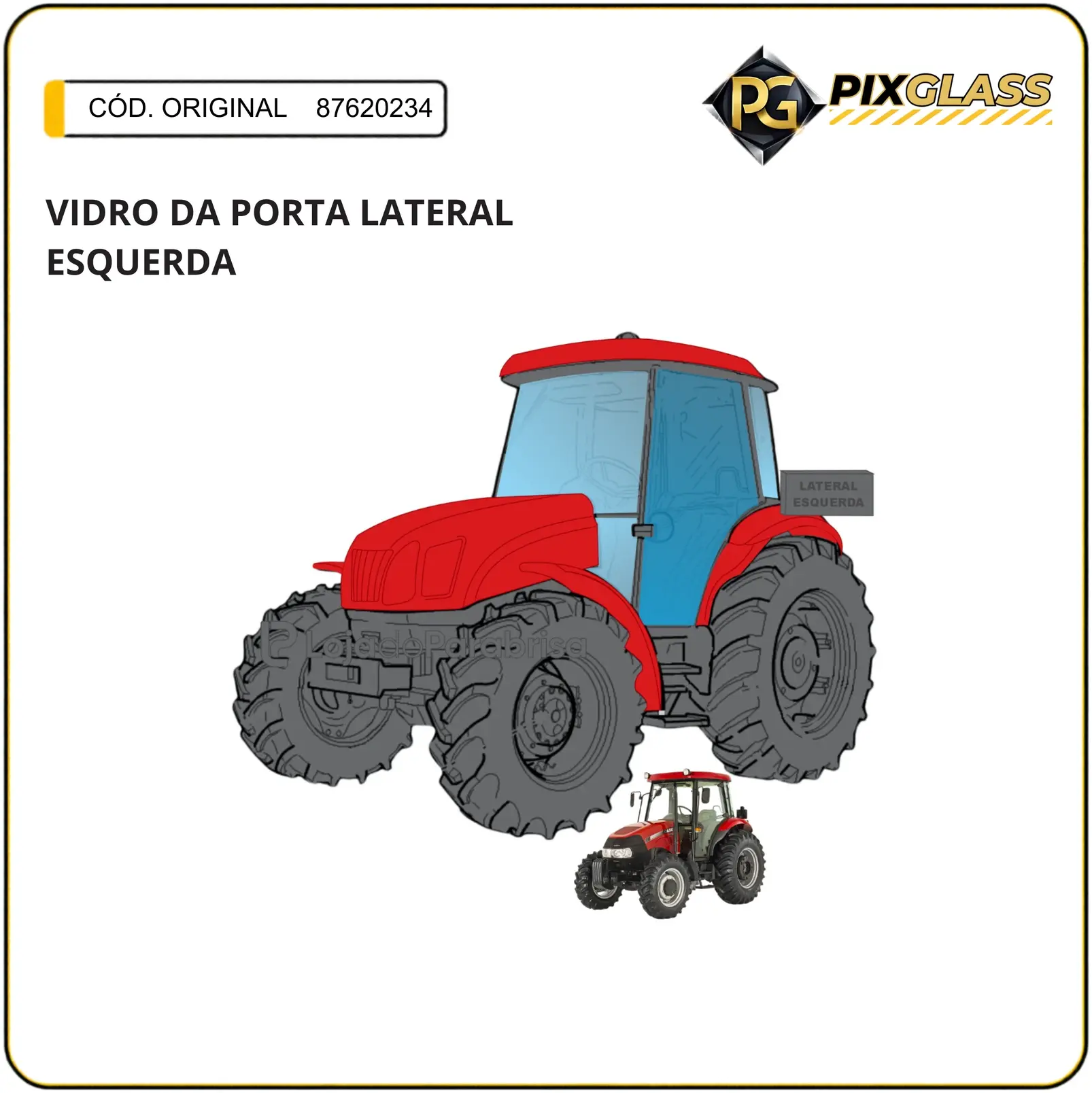 Vidro DA Porta Lateral Esquerda