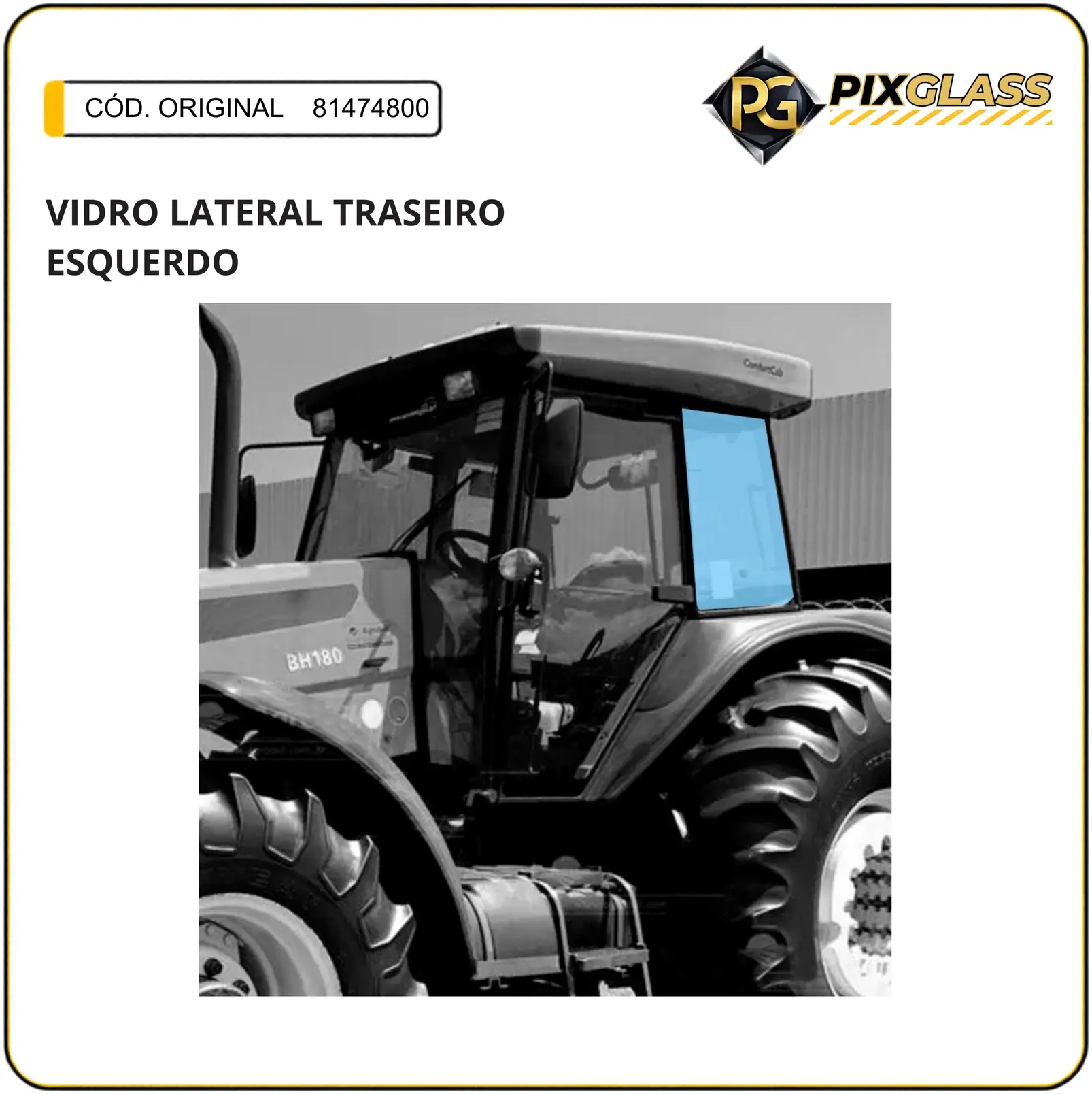 Vidro Lateral Traseiro Esquerdo