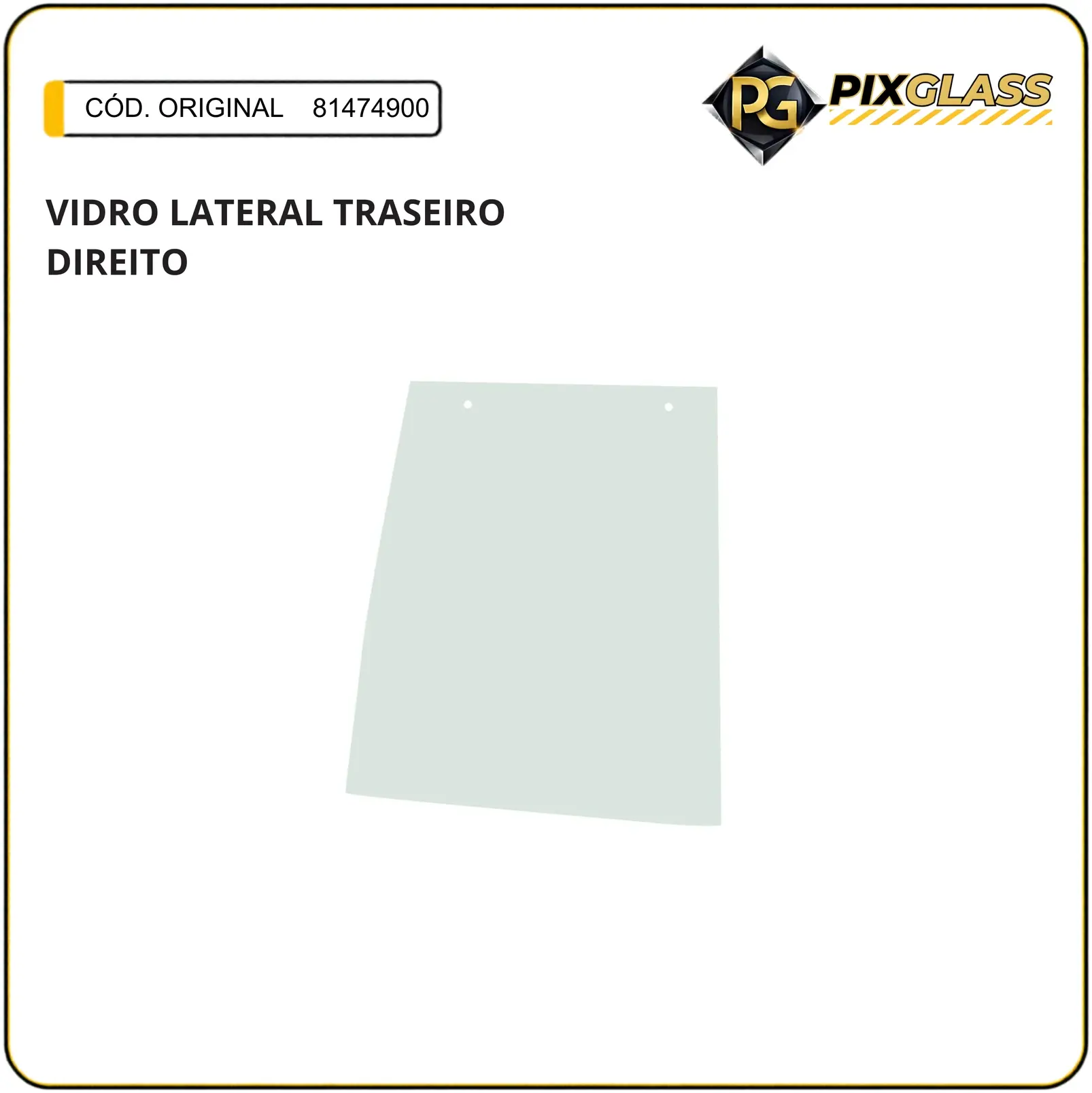 Vidro Lateral Traseiro Direito