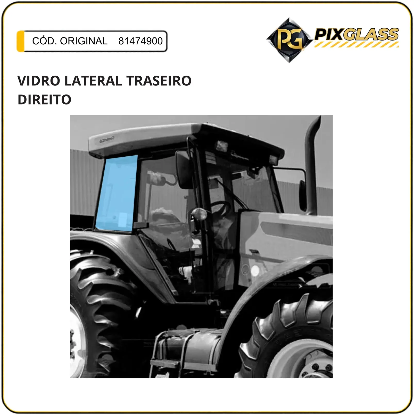 Vidro Lateral Traseiro Direito
