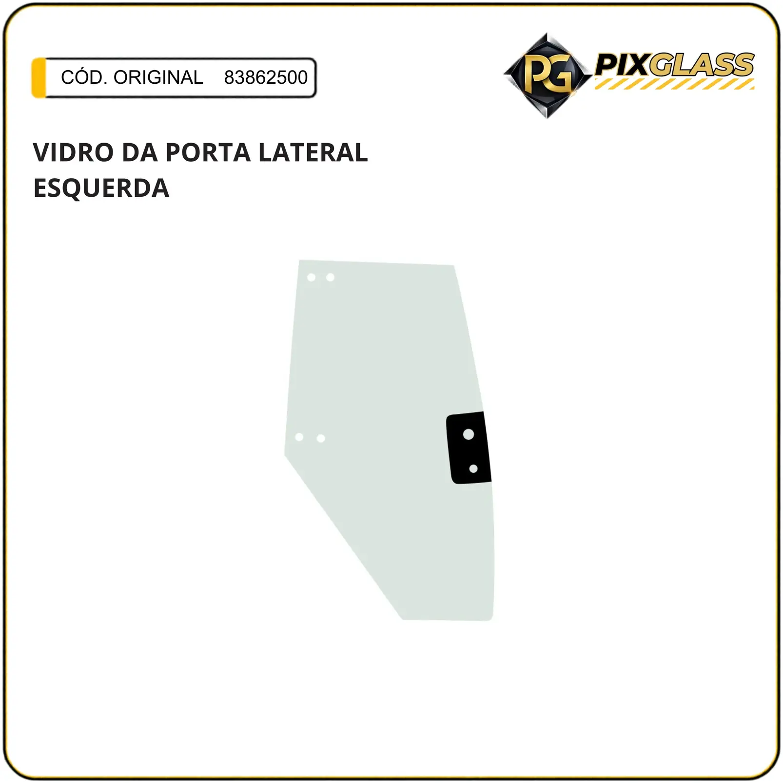 Vidro DA Porta Lateral Direita