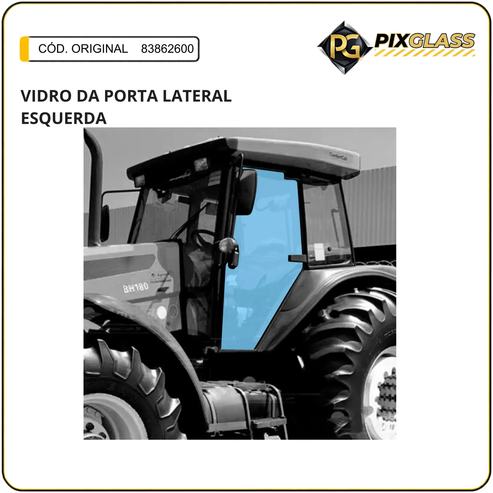 Vidro DA Porta Lateral Esquerda